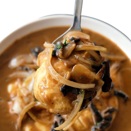 Mashed Potatoes with Mushroom Ragout