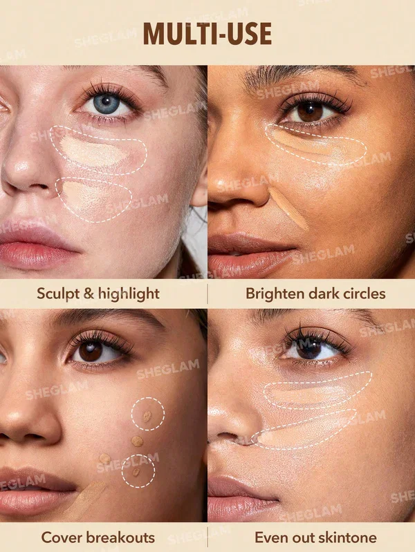 SHEGLAM Perfect Skin High Coverage Concealer - Warm Vanilla_7