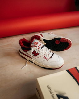 New Balance 550 in "White Red,"