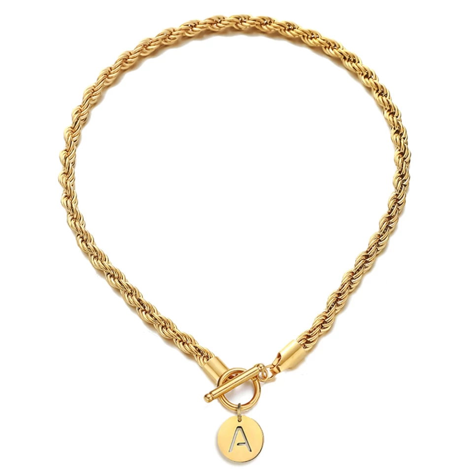 Rope Letter Chain - Gold