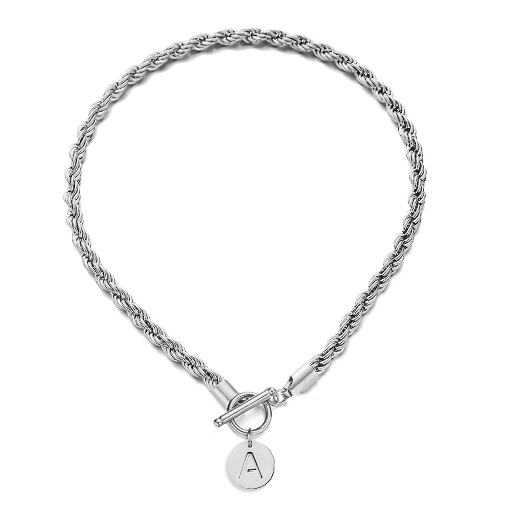 Rope Letter Chain - Silver
