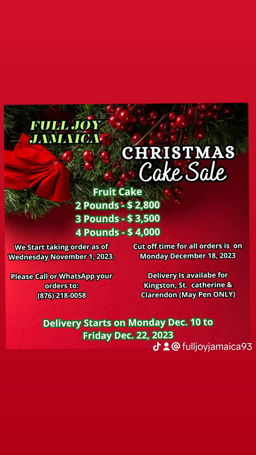 Christmas Fruit Cake 