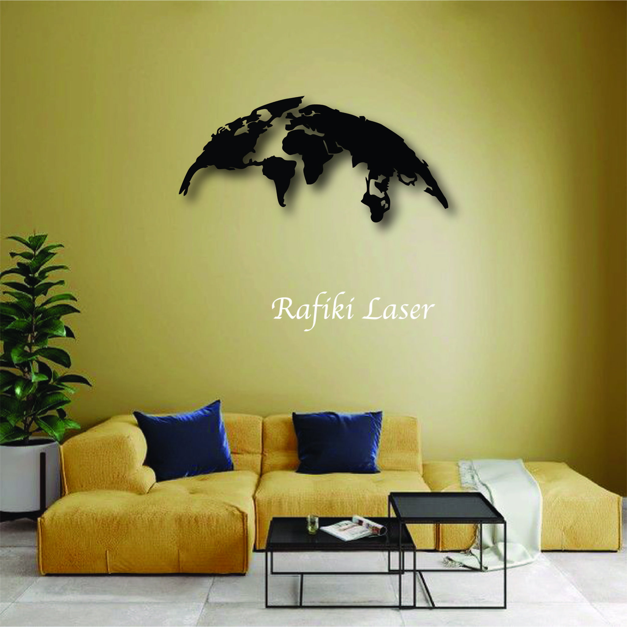 World map Metal Wall Art Decor_0