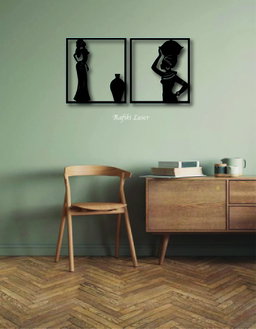 African Ladies Metal Wall Art Decor