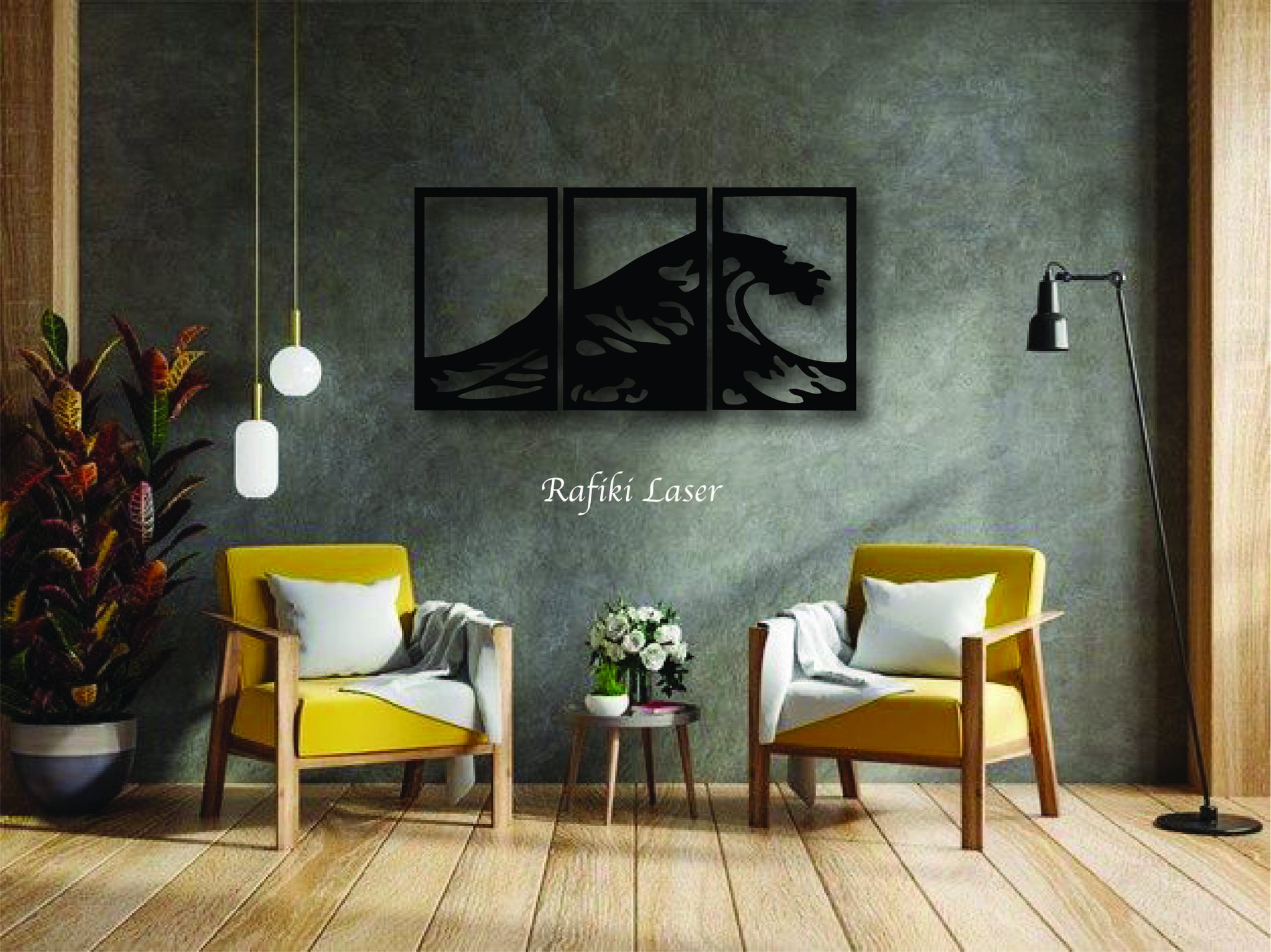 Waves Metal Wall Art Decor_0