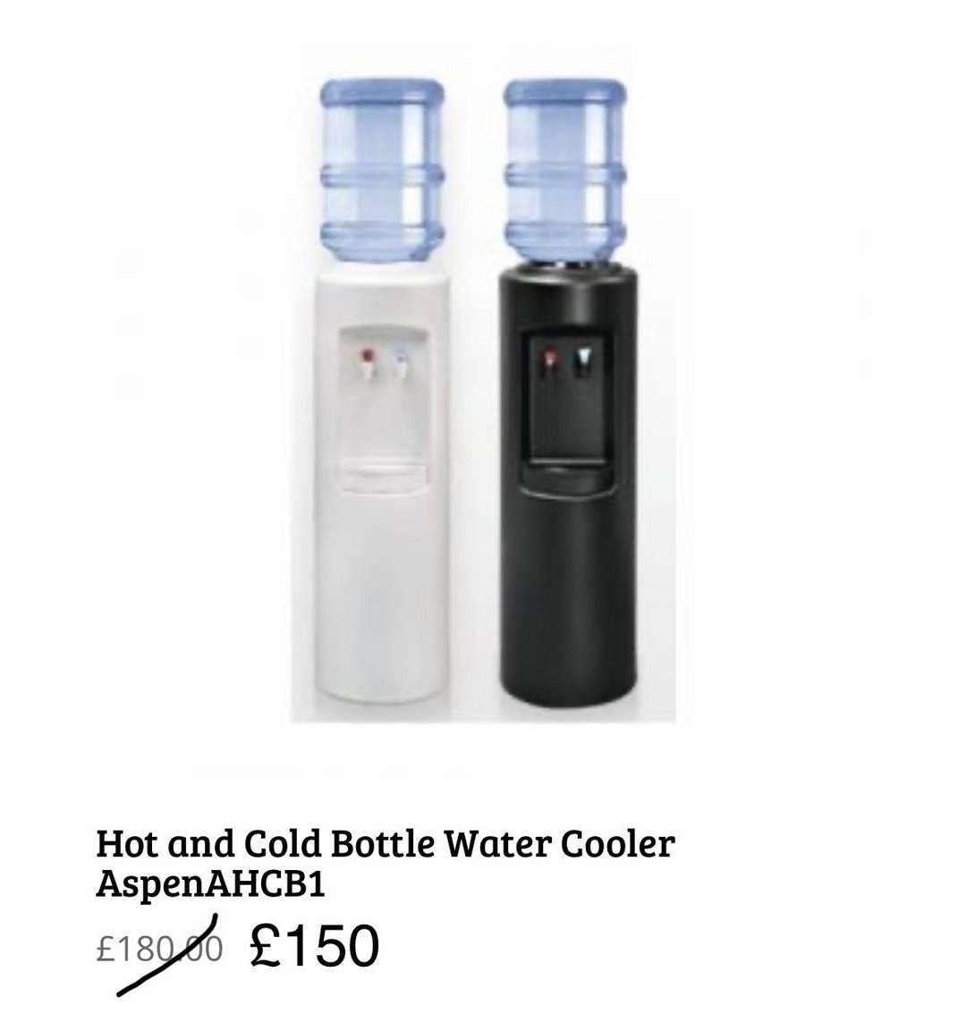 White Water dispenser-Cold and Ambient plus 2 FREE Bottles of Water 