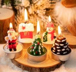 6 Pcs Christmas Candles