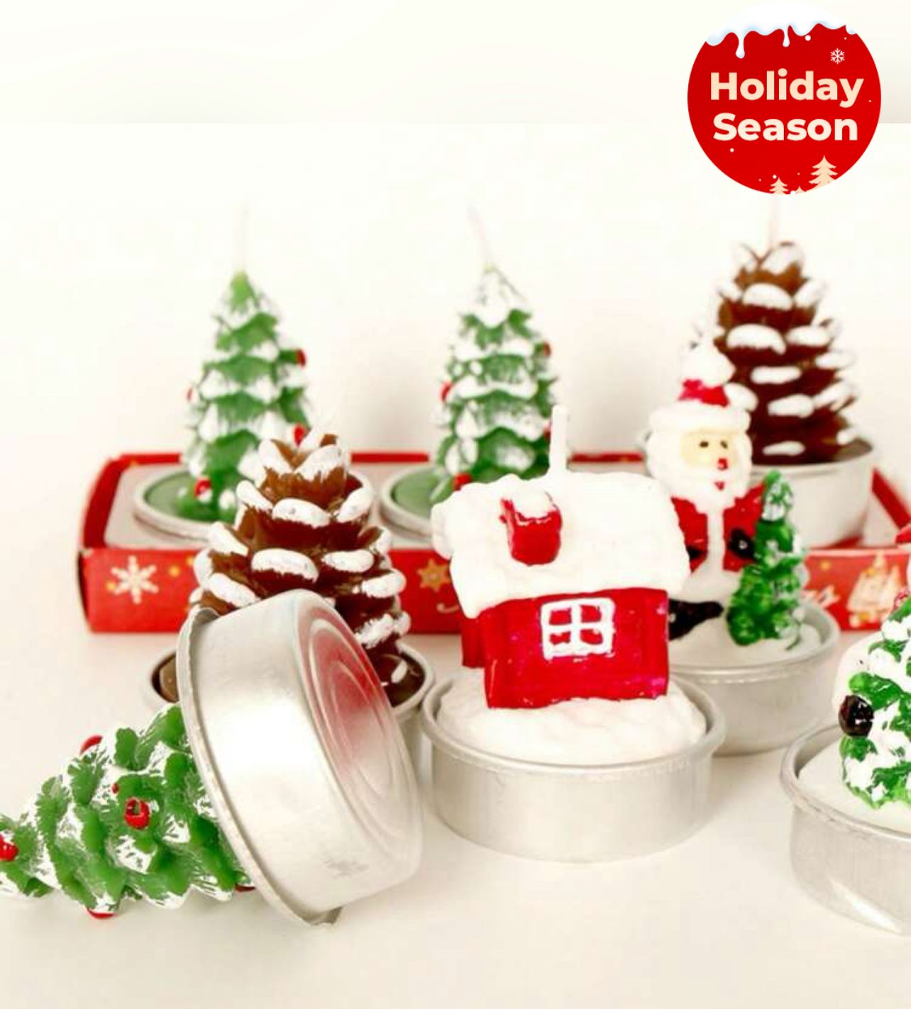 6 Pcs Christmas Candles_3