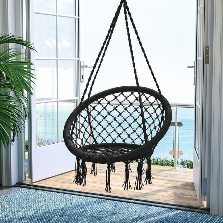 Cotton Macrame Hanging Chair_0