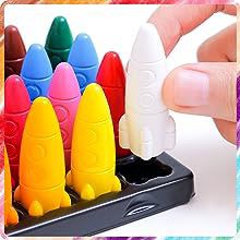 Spaceship Crayons 12 Pcs