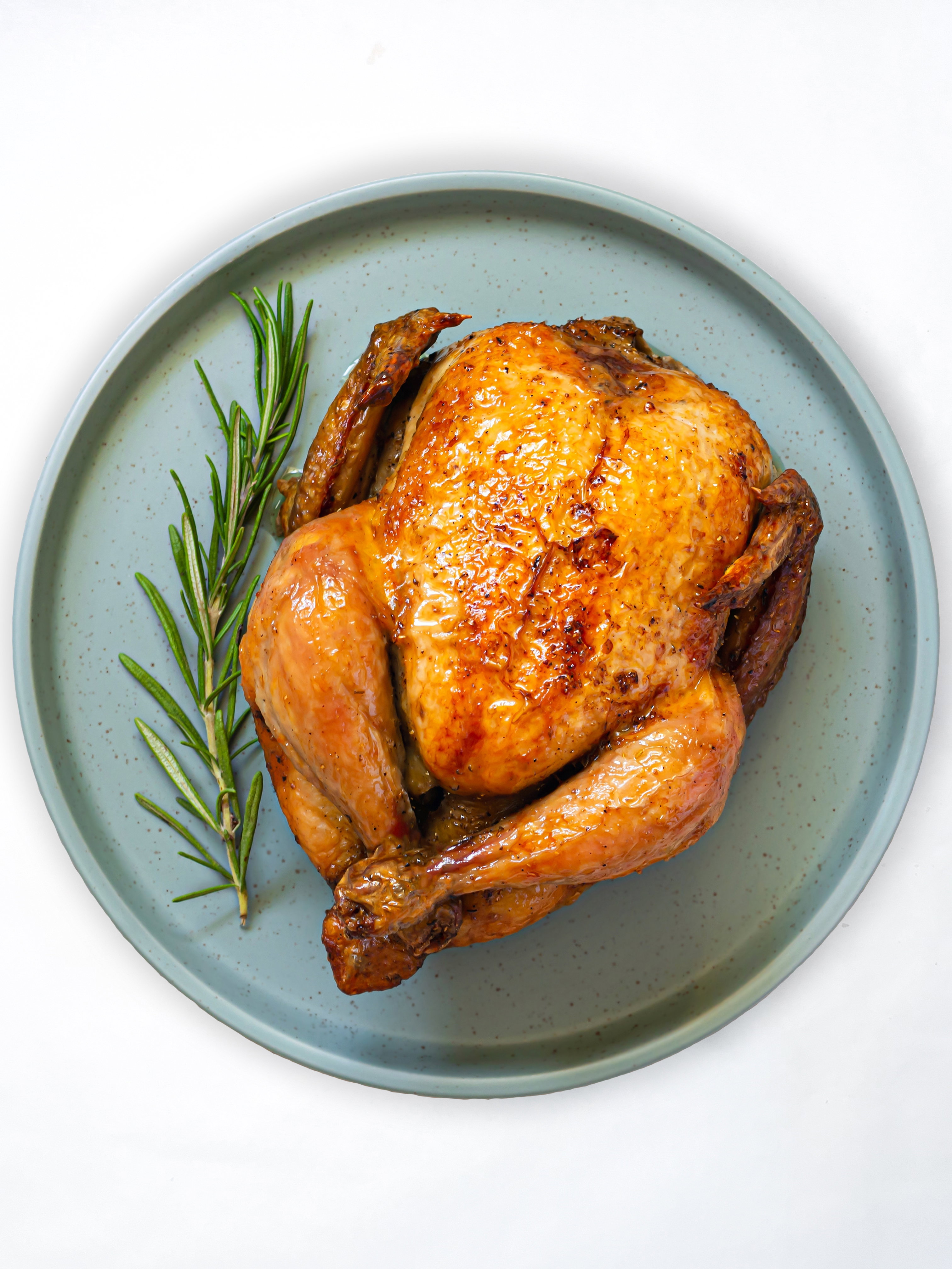 Roasted Chicken stuffed with Pork Belly, Nuts & dried Fruits