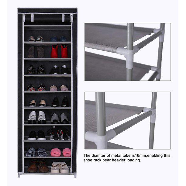 10 Tier Shoe Rack With Cover