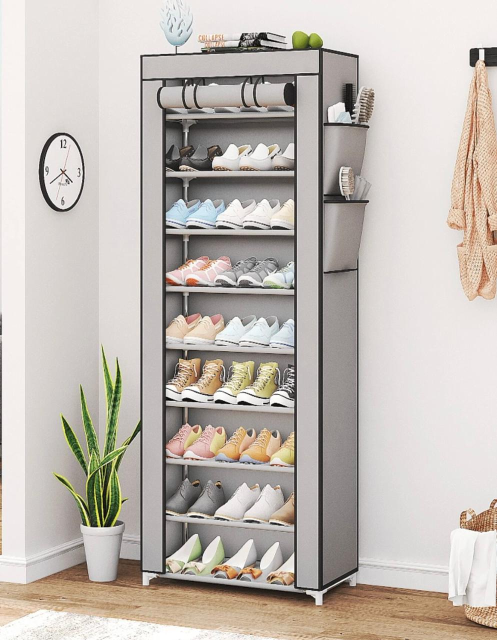 10 Tier Shoe Rack With Cover_2