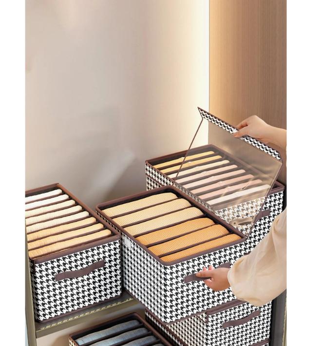 9 Compartment Divided Wardrobe Clothes Organizer_3