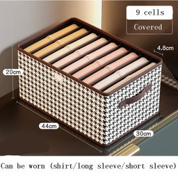 9 Compartment Divided Wardrobe Clothes Organizer