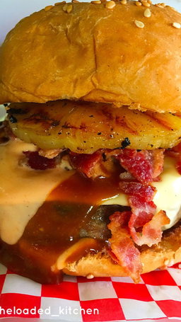 Loaded burger alone