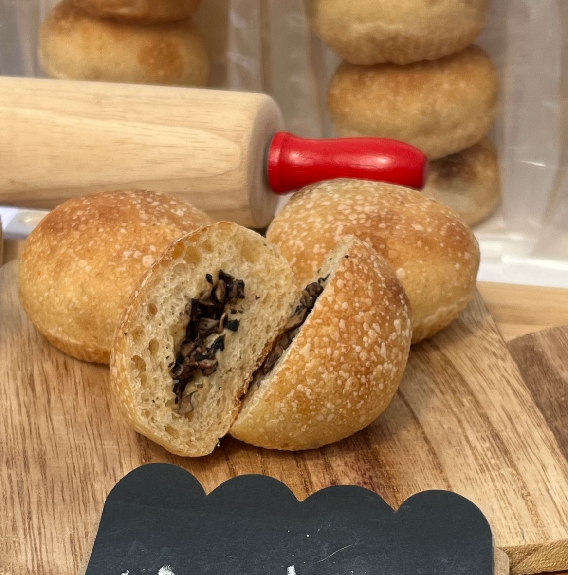 Mushroom Sourdough Mini Bun