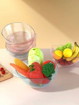 Clear Acrylic Rice Washing Basket