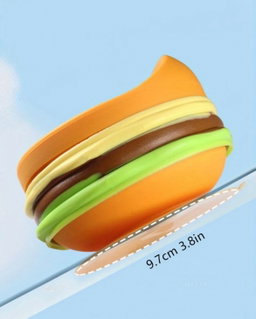 Silicone Burger Meal Kids Tableware Set
