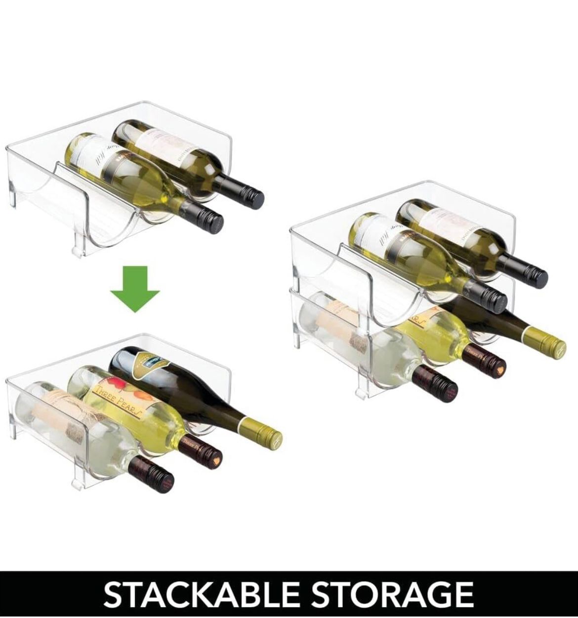 Sackable Plastic 3 Bottle Wine Rack_0