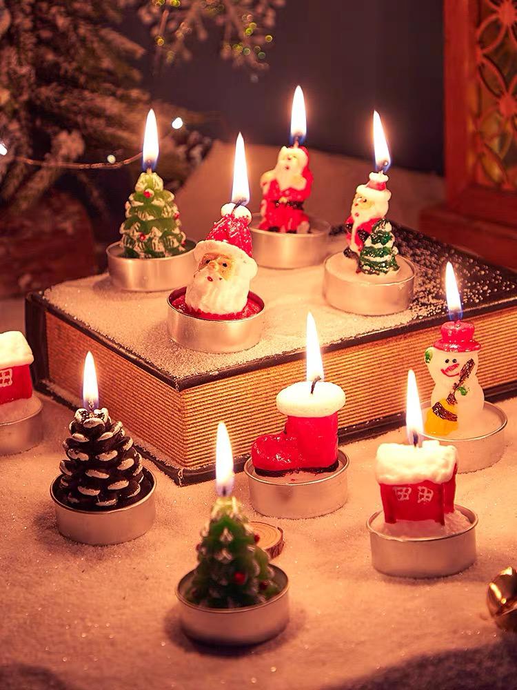 Christmas Table Decor Candles - 6 PCs