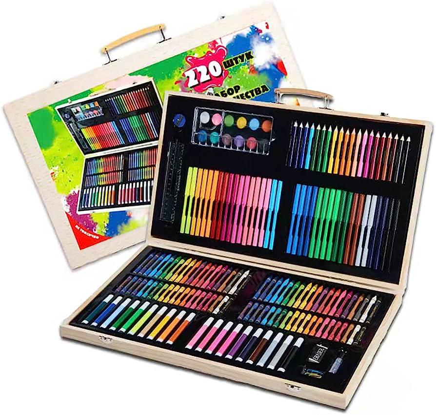 Wooden Art Set 220 Pcs