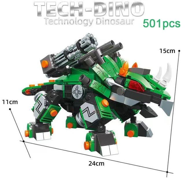 Tech-Dino Triceratops Lego Dupe_2