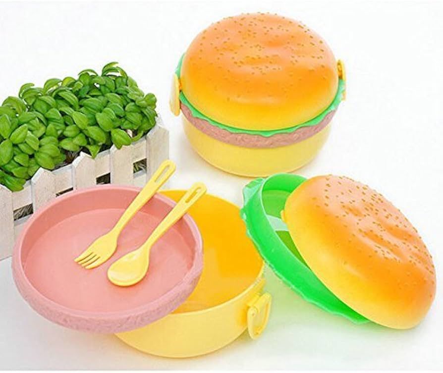 Round/Rectangular Burger Shaped Lunchboxes