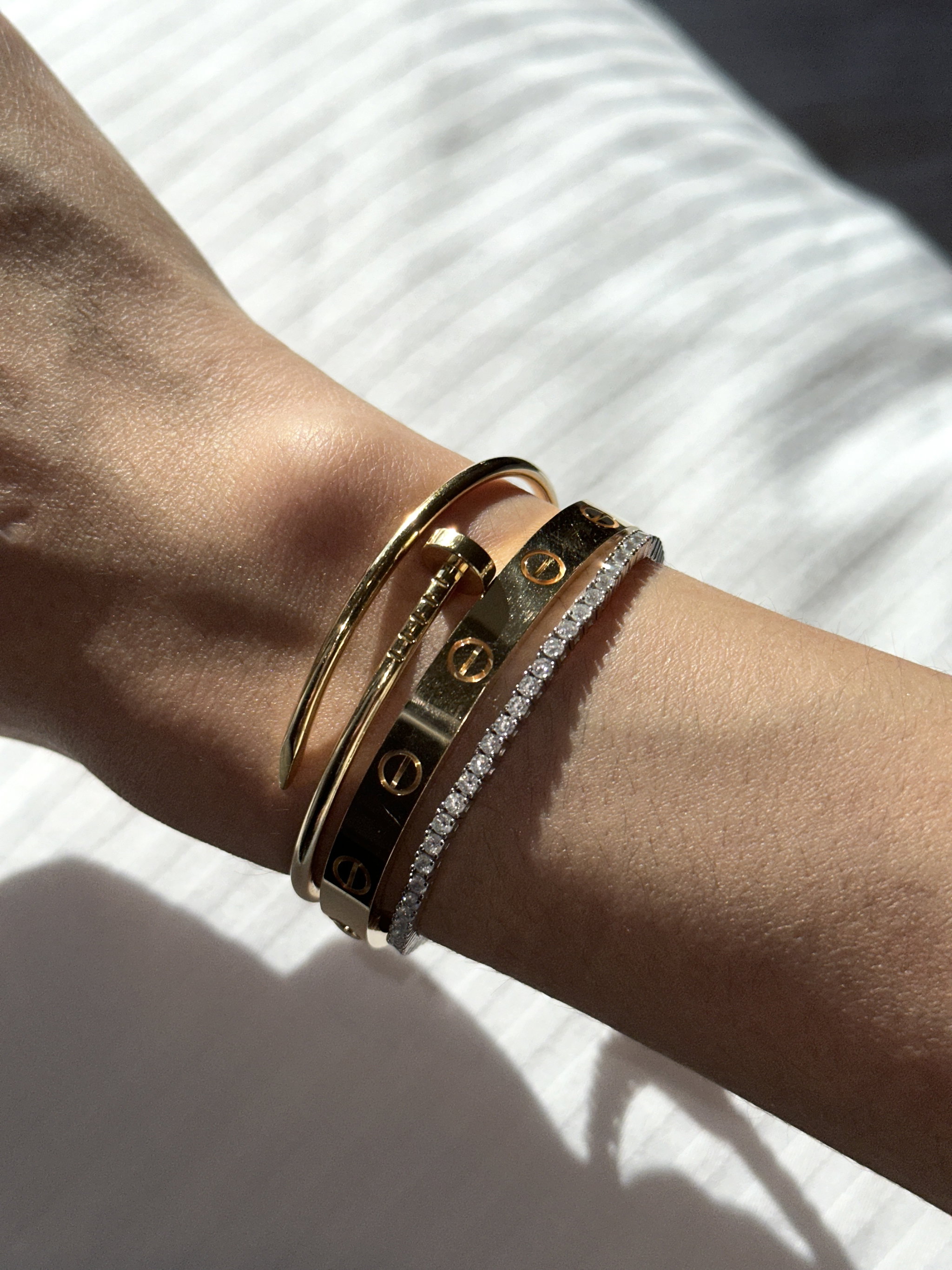 (PO) MINI TENNIS BRACELET- WHITE GOLD _2