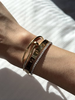 (PO) MINI TENNIS BRACELET- WHITE GOLD 