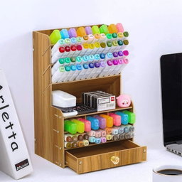 Wooden Desktop Stationary Organizer