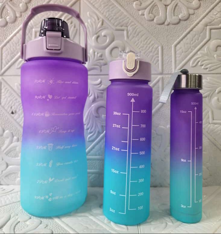3 Pcs Motivational Bottle Set
