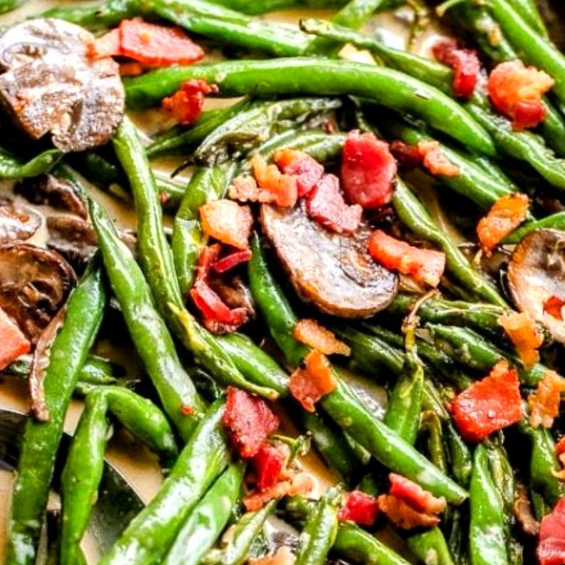 Sautéed Creme Green Beans, Shittake N Bacon_0