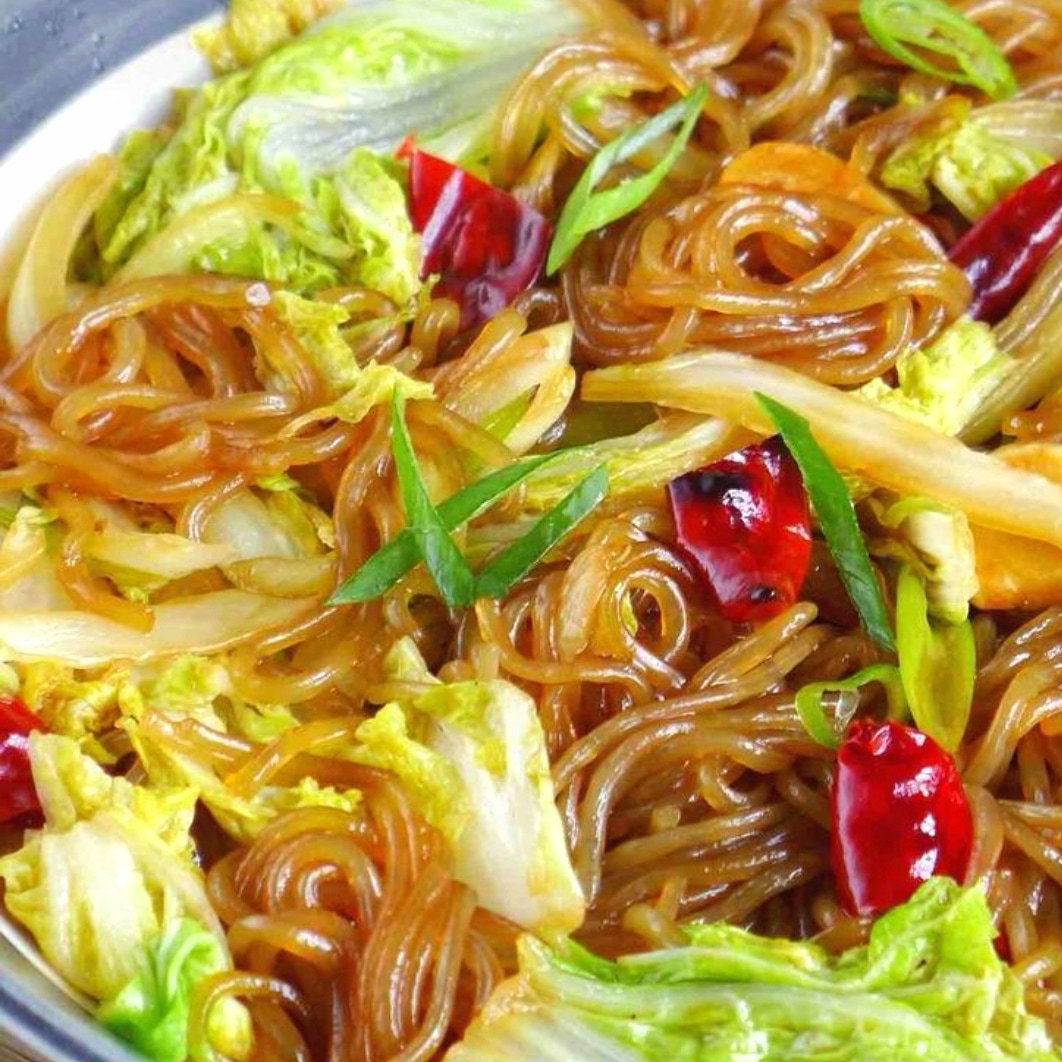 Stirfry Glass Noodle With Cabbage