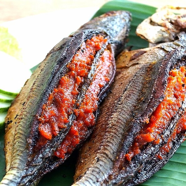 Grilled Stuffed Homemade Chilli Kambong Fish