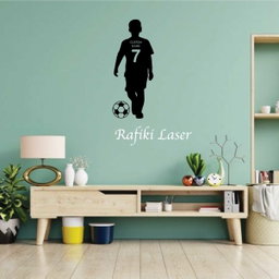 Personalized Name and Number Soccer Player Metal Wall Art Decor