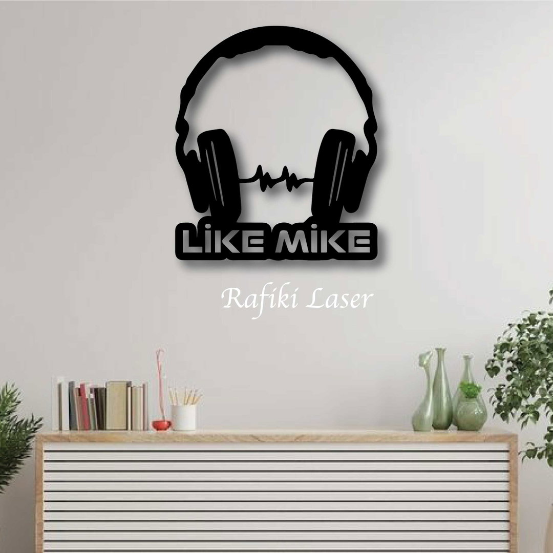 Personalized Headphones Metal Wall Art Decor
