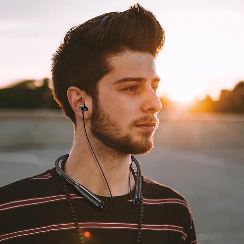 Hoco Wireless earphones ES58 neck earphone with mic_3