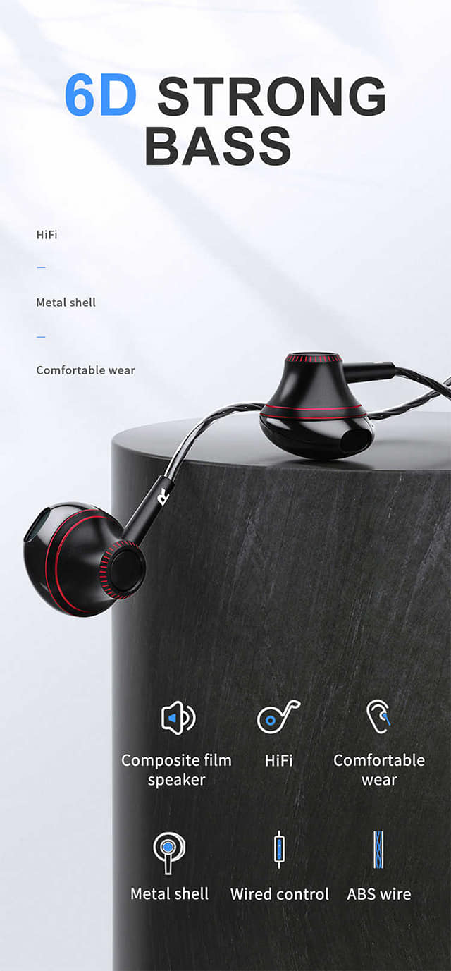 Joyroom JR-E208 3.5mm in-ear wired hifi stereo bass metal earphone_4