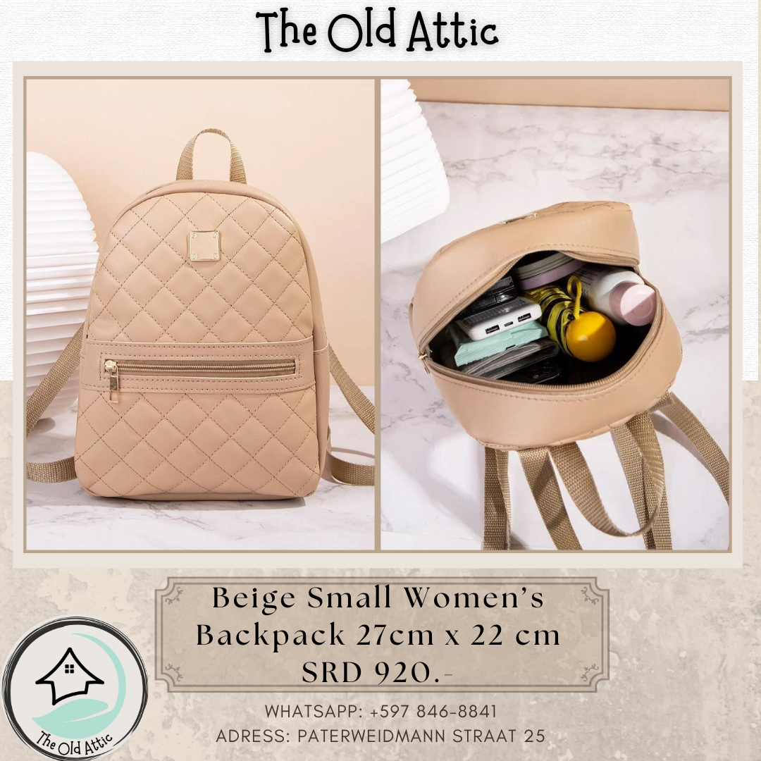 Small Beige women's Backpack