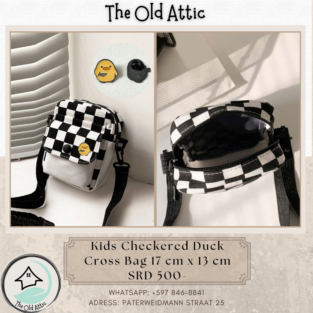 Kids Checkered Duck Cross Bag