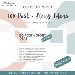 100 Post + Story Ideas (Social Media)