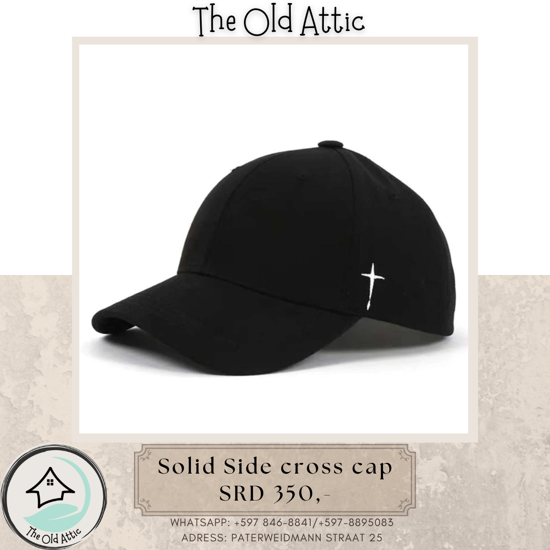 Side Cross Black Cap