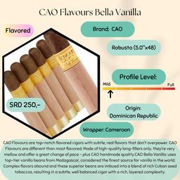 CAO Flavours Bella Vanilla Robusto (5.0"x48)