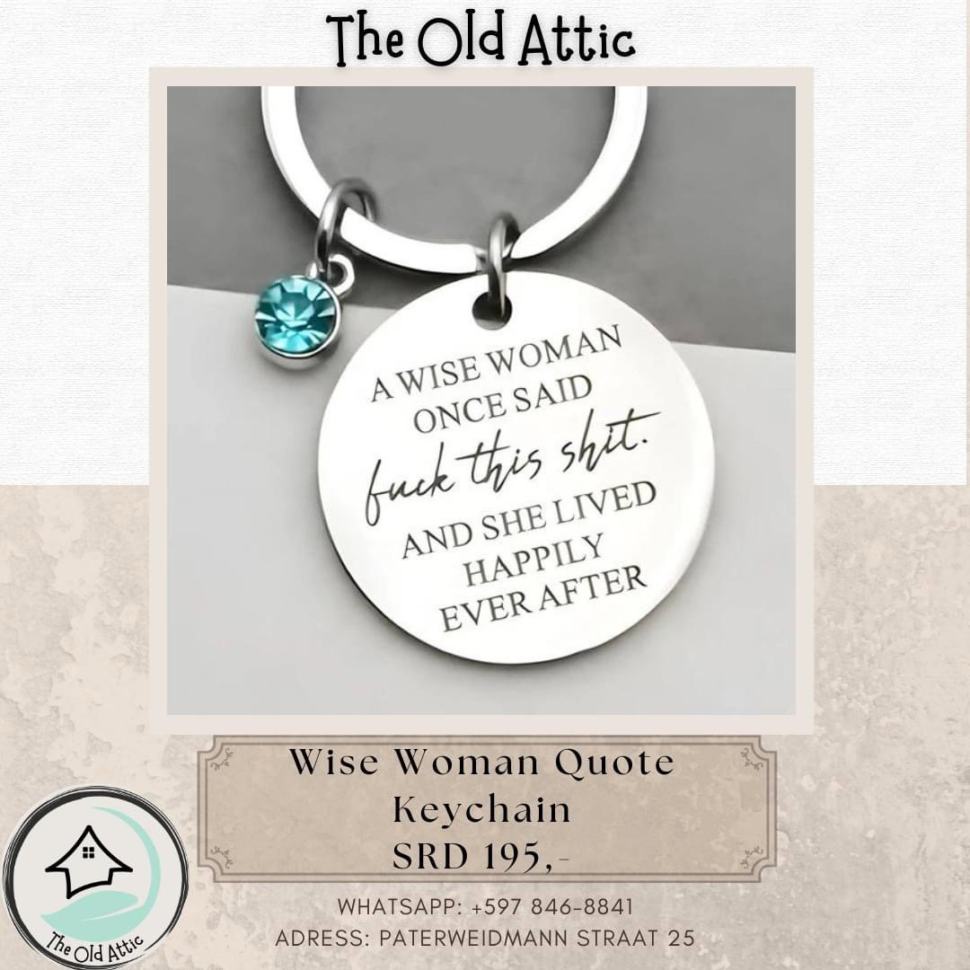 Wise woman quote keychain