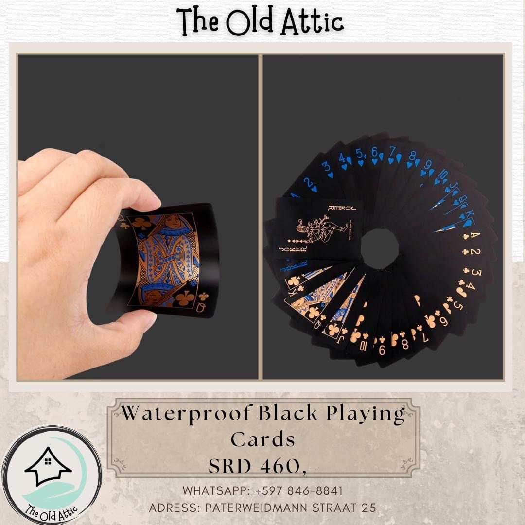 Waterproof black playing cards _0