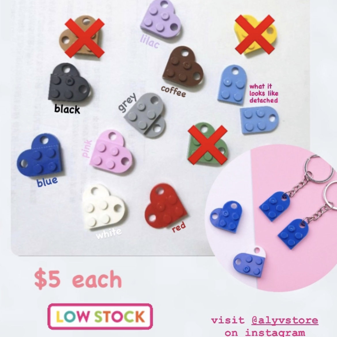 Lego Heart Keychain_0