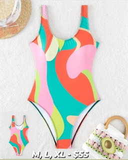 Color Block One Piece Swimsuit
