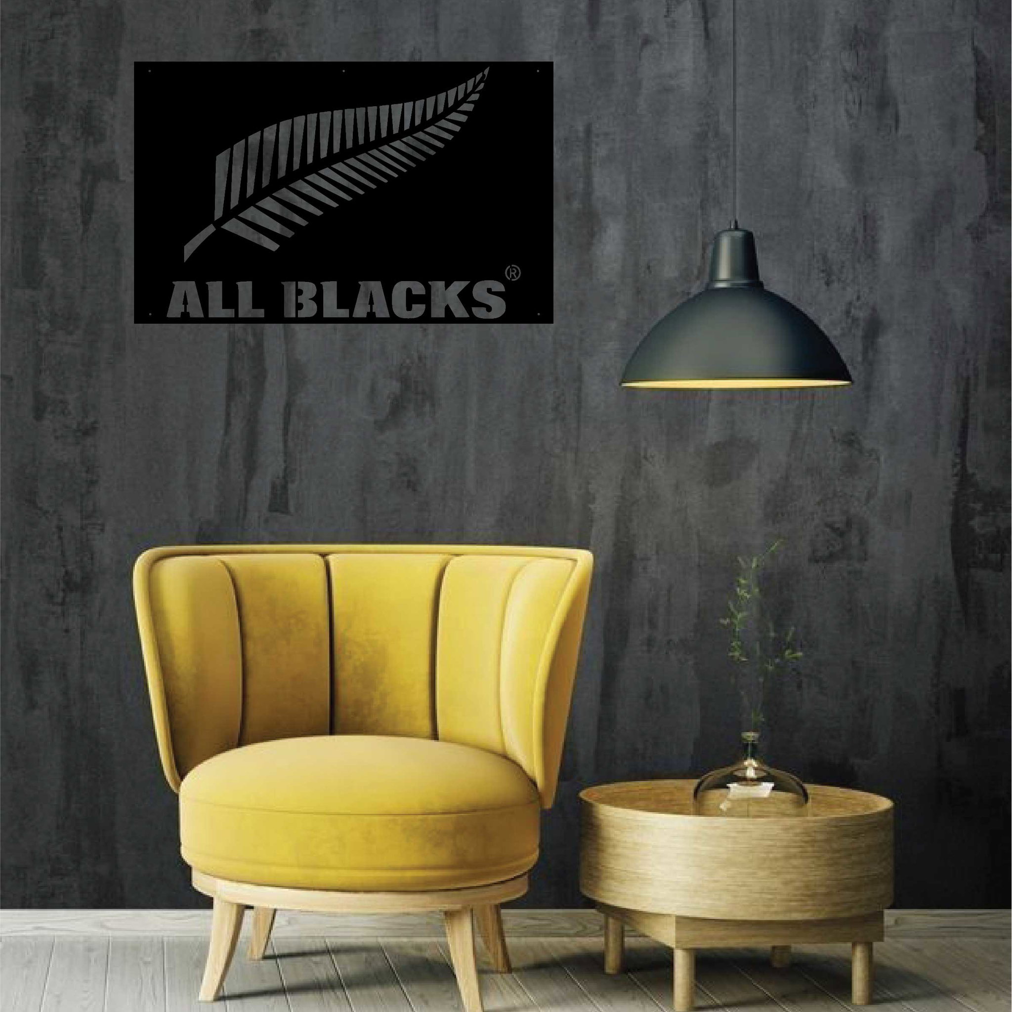 All Blacks Metal Wall Art Decor_0