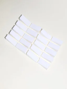 2pcs White Trapezoid Makeup and Nail Art Sponges